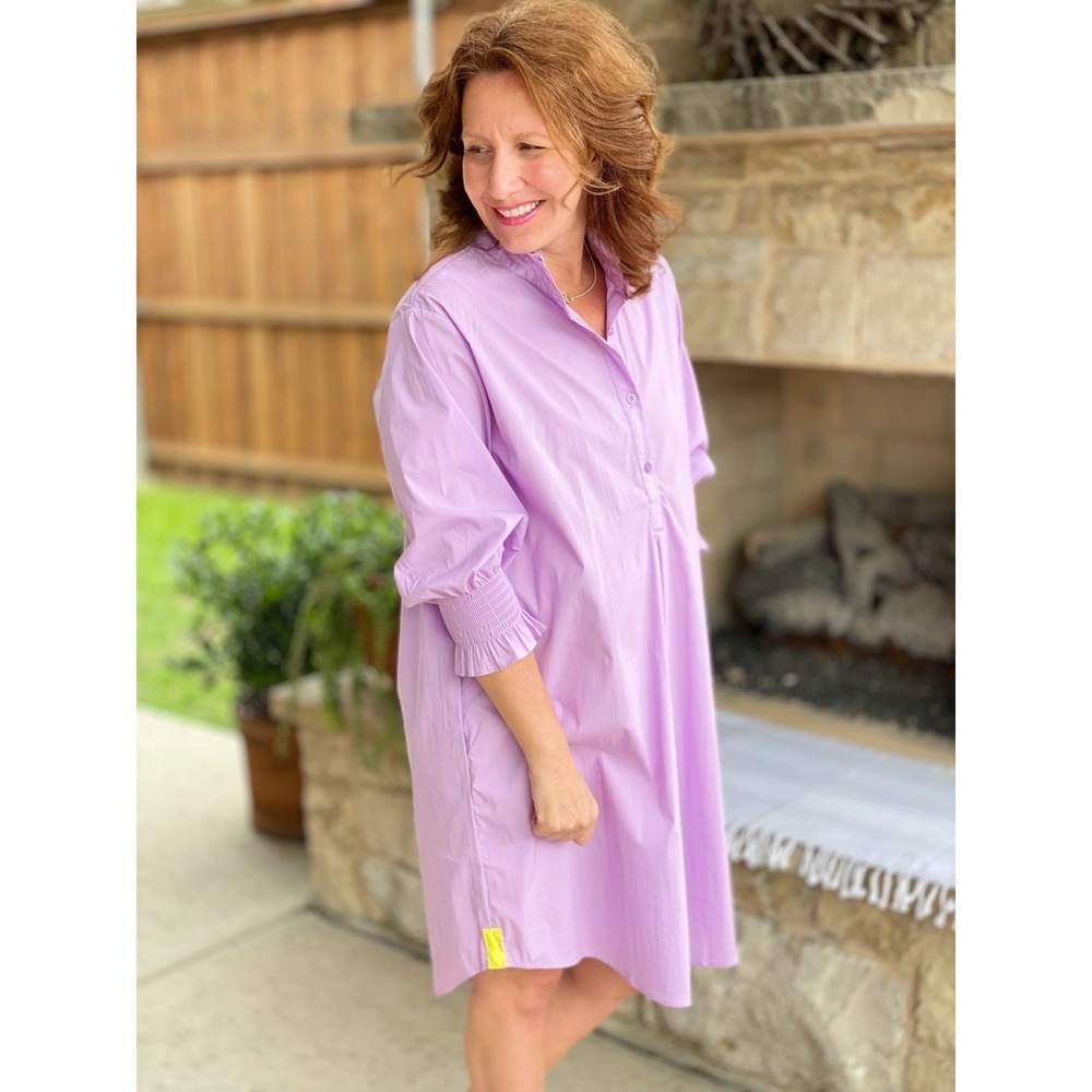 Caryn Lawn Kimberly Dress Light One Size Lilac Ruffle Collar Popover
